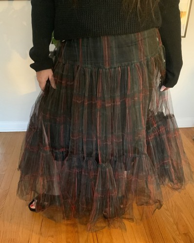 NWT J.CREW COLLECTION TIERED TULLE BALL SKIRT TARTAN PLAID SIZE IN DESCRIPTION - Picture 8 of 9