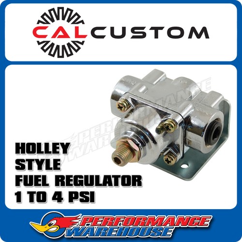 Regulador de presión de combustible ajustable cromado Cal Custom Holley Style 1 a 4 PSI - Imagen 1 de 6