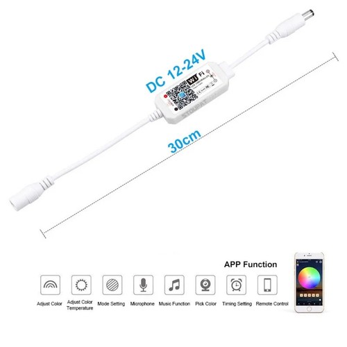 Magic Home Wifi LED Strip Light Controller APP Voice Control Single Color Tape - Afbeelding 5 van 12