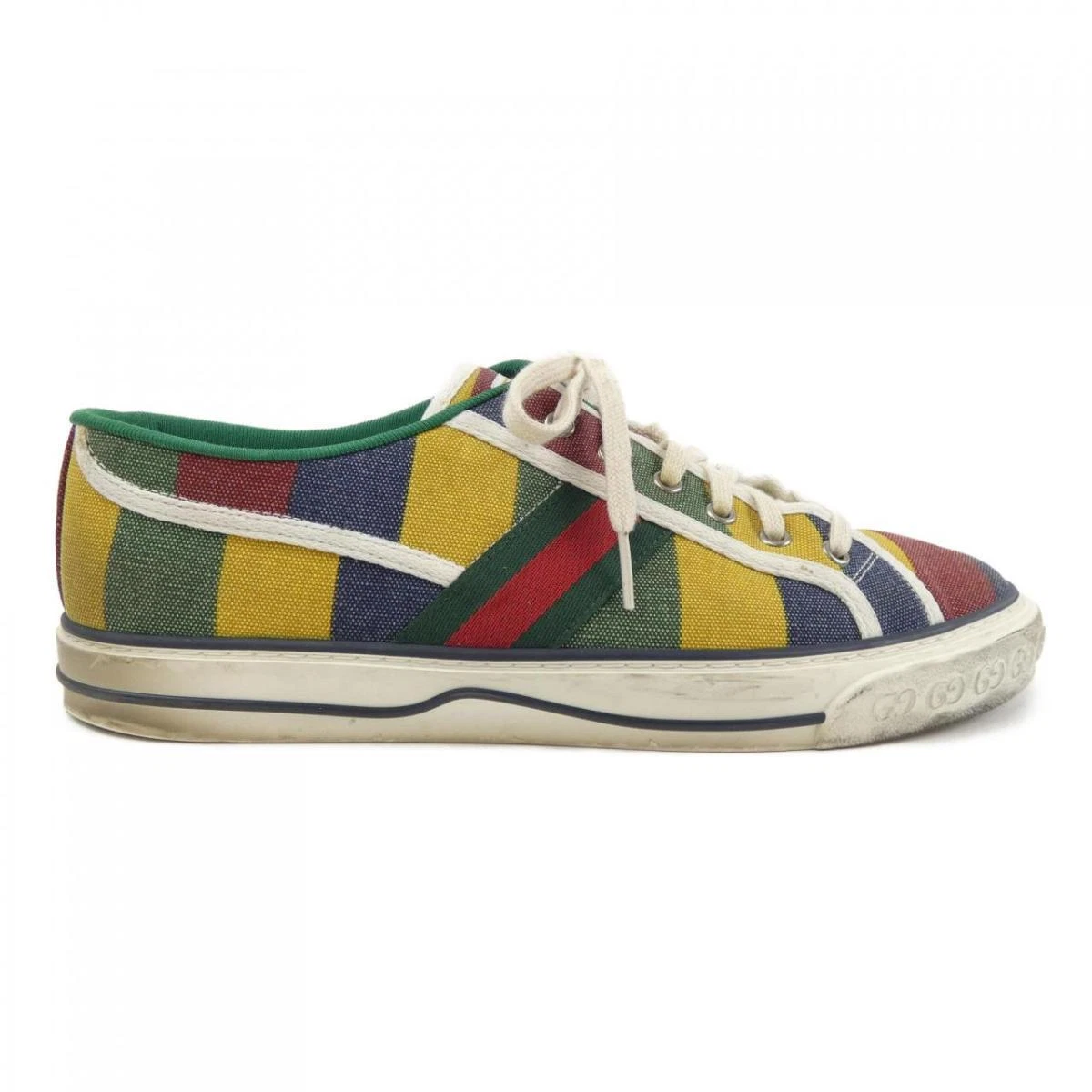Baskets Gucci Taille 9 TENNIS Multicolore Sherry Line Cuir Made in Italy Homme