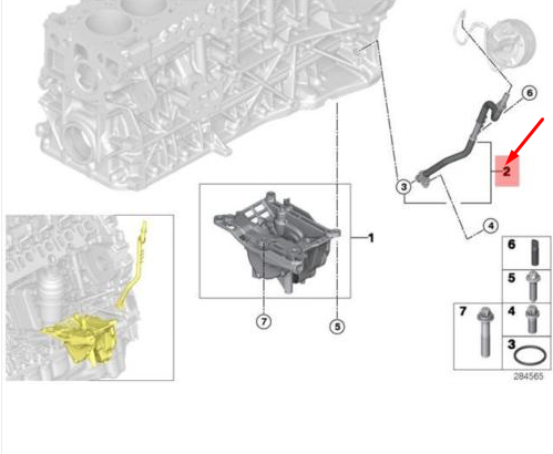 NUEVO BMW 1 F20 BOMBA DE VACÍO TUBO 11668508215 8508215 ORIGINAL - Imagen 1 de 5