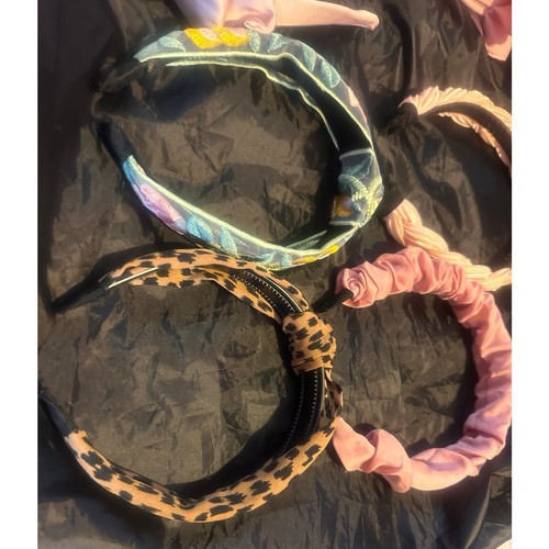 Lot of 7 headbands pink cheetah green women girls one size NEW - Picture 19 of 24