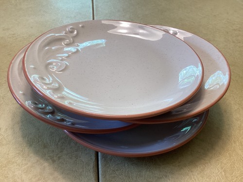 7 Pfaltzgraff 'Weir In Your Kitchen' Bread Plates 6 1/2” Ginger Orange + Gold - Picture 4 of 6