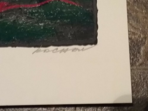 MICHAEL KACHAN "THE KISS" handsignierte limitierte Auflage Serigrafie Kunst 30" x 25" - Bild 3 von 5