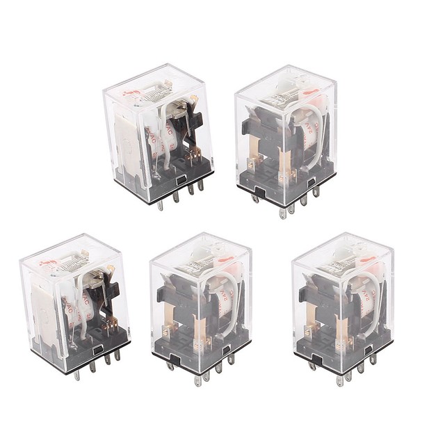 uxcell HH52P AC 110V Coil DPDT 8 Pins Electromagnetic Power Relay Red LED with Scoket