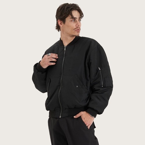 Kiss Chacey KSCY Gridlock Bomber Jacket - Large - Jet Black - Brand New - Picture 5 of 7
