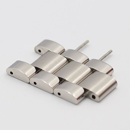 HAMILTON Genuine 3 Link Jazzmaster Men's Watch Band Bracelet Parts Silver 20mm - Picture 2 of 3