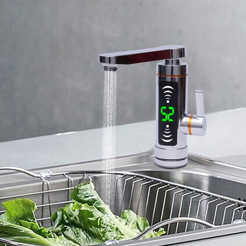 110V Electric Instant Hot Water Heater Shower Kitchen Tap Faucet Digital Display - Picture 3 of 10