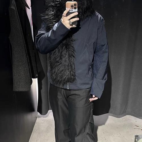 Scarf Fur Our Legacy Black Wool Thickened Long Scarf Tippet Men Women - Picture 5 of 16
