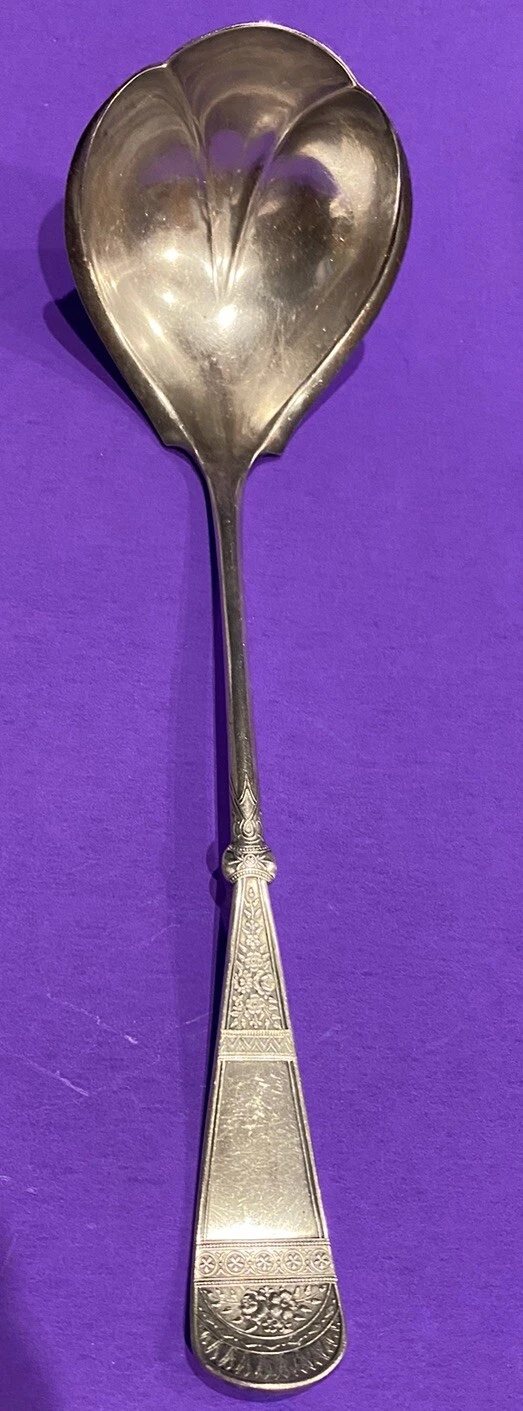 Lrg 11” Punch Soup Serving Ladle Silverplate "C Rogers & Bro” Westminster c1902