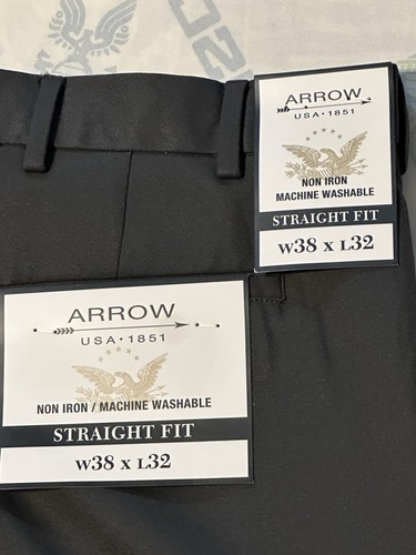 Arrow Men's Classic Fit Pleated Front Dress Pants Size 38x32 - Picture 8 of 8