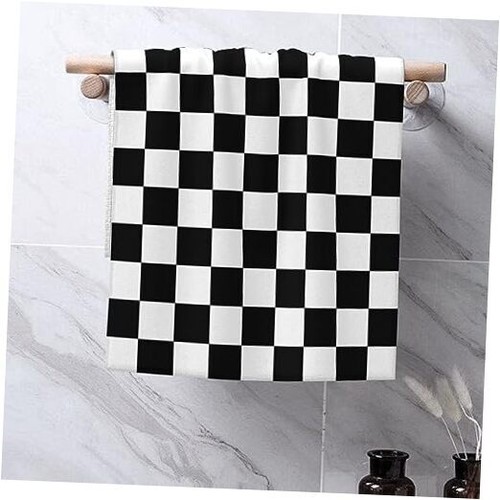 Decorative Hand Towels Dish Towels 27.5×16 in for Party Black Checkered