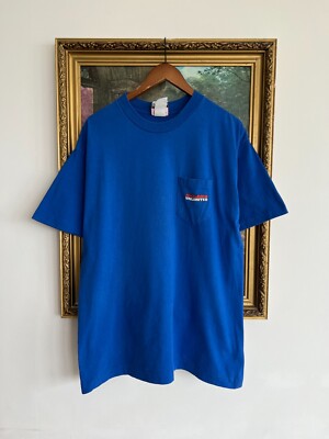 Vintage 90s Marlboro Unlimited Wolf Pocket Blue T-shirt Sz XL | eBay