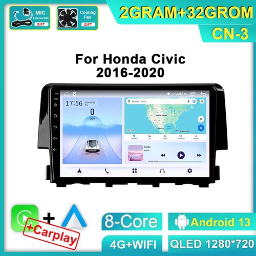For Honda Civic 10th Car System DSP GPS Navi Android Auto Radio Multimedia Playe - Bild 9 von 28