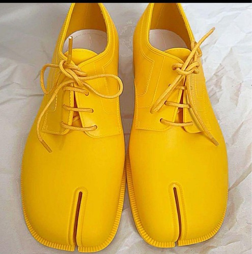 Maison Margiela S58WQ0125 TABI Zapatos con Cordones de Goma Amarillos Talla UE 37 Nuevos  - Imagen 1 de 5