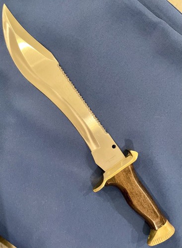 Vtg Herbertz Messer German Original Bowie Fixed 12" Blade Hunting Knife & Sheath - Picture 16 of 20