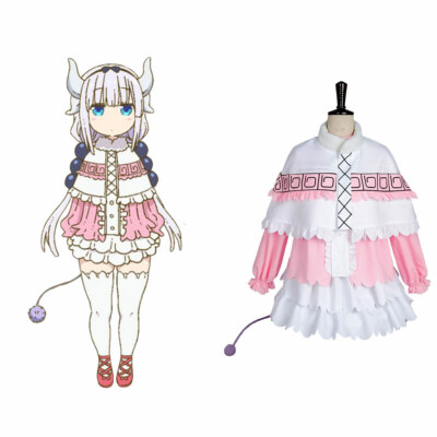 Miss Kobayashi-san Dragon Maid Kanna Kamui Cosplay Costume Outfit Uniform Dress