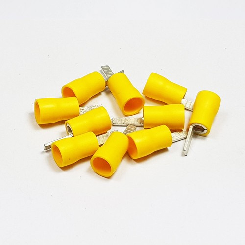 Yellow Insulated Crimp Terminal Connectors Ring Fork Spade Bullet Pin Butt Blade - Picture 30 of 89