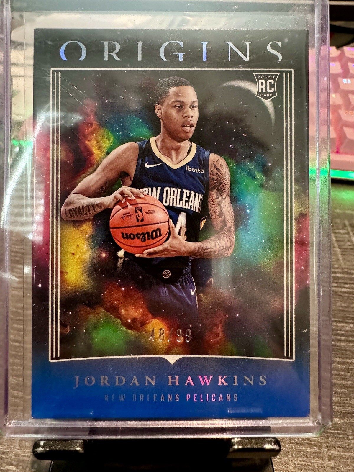 2023-24 JORDAN HAWKINS RC /99 Blue Panini Origins Rookie #100 NO Pelicans