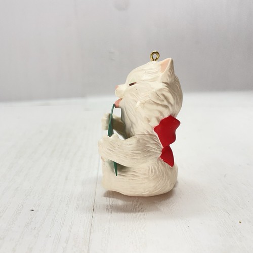 Vintage Hallmark Freundschaft Kätzchen Andenken Ornament Weihnachten Brief 1990 - Bild 4 von 8