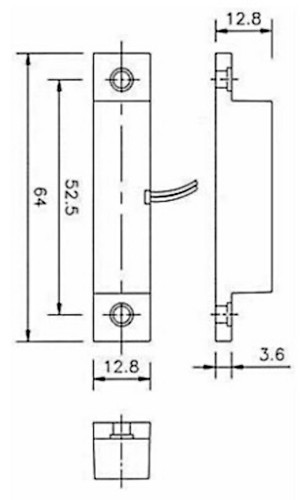 3x Magnetkontakt Magnetschalter Reed Tür Fensterkontakt Öffnungsmelder Weiß NC - Bild 3 von 6