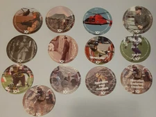 6th  Print Full Set of All 13,  10 Cent AAFES  Pogs 2005 printing   A.U.