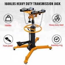 1660 LBS Hydraulic Transmission Jack with 360° Swivel for Easy Vehicle Lifting