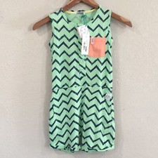 NEW Indikidual Girls Sz 4/5 ORGANIC Aston Zig Zag Jersey Romper 100 Cotton