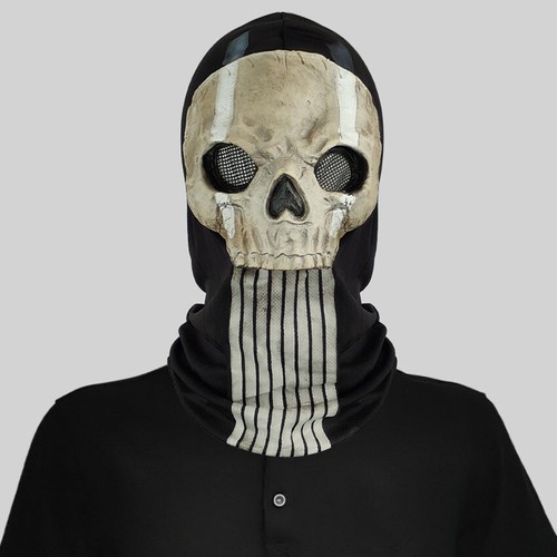 Skull Ghost Full Mask Cosplay Unisex Party Halloween Latex Headgear Face Costume - Picture 16 of 22