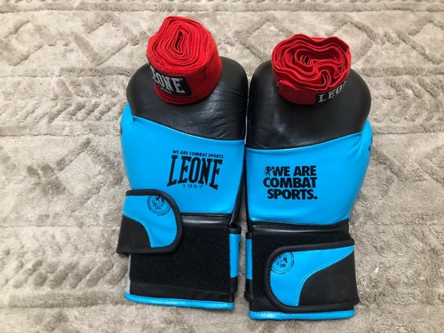 Boxhandschuhe signiert Löwe mit Bändern wie neu, ein paar Mal getragen.