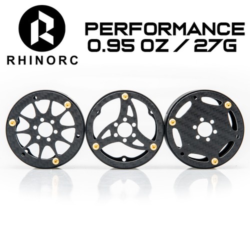 Rueda sobre orugas RhinoRC estrecha fibra de carbono aluminio 2,2 pulgadas RC eje MOA - Imagen 2 de 28