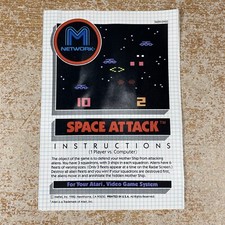 Space Attack Atari Manual Instructions Booklet Insert ONLY