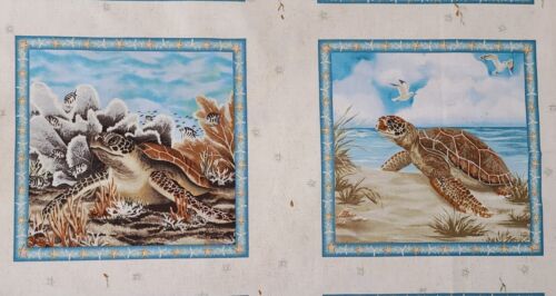 Turtles Fabric Panel Continuous By Henry Glass 44"L X 24.25"W Quilting Sewing - Picture 4 of 8