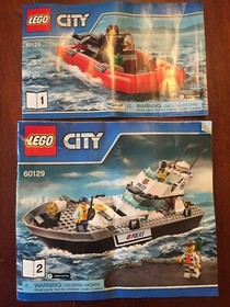 LEGO- CITY- POLICE PATROL BOAT- 60129- 100% COMPLETE- NO BOX