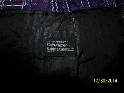 ZeroXposur Girls Juniors Purple / Plaid Down Filled Winter Jacket Size Medium - Picture 5 of 5