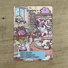 Sylvie V Pokiebubies V2 1st Edition Fan Art Chef Ken Lee Pokemon Sylveon 133