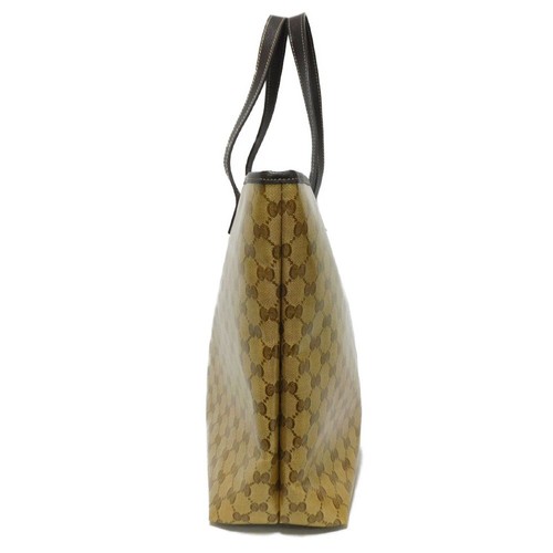 GUCCI GG Crystal Tote 211525 Tote Bag Plastics coating brown Interlocking ... - Picture 3 of 17