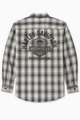 Harley Davidson Mens Shirt Long Sleeve Button Garage Riding Embroidered XXL
