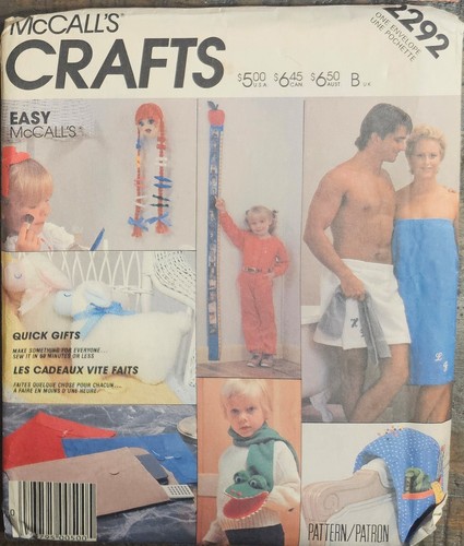 McCalls Craft Sewing Patterns Bunnies Dolls Bears Toys Home #'s 0012-5998 U-Pick - Picture 92 of 262