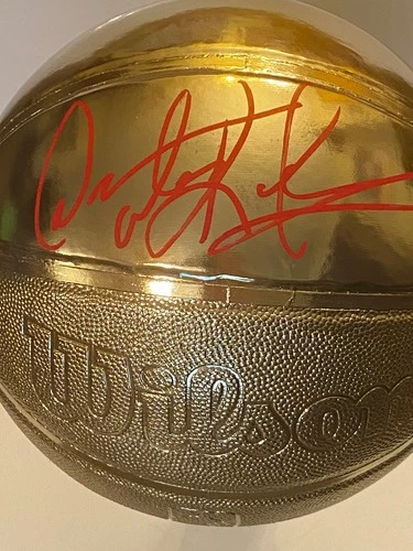 Dennis Rodman Signed Wilson NBA GOLD Chrome Full Size Basketball JSA BULLS