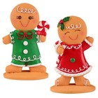  2 Pcs Gingerbread Decorations for Christmas Man Centerpieces Tables