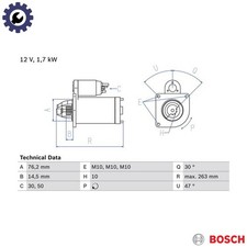 STARTER 0 986 018 220 FOR FORD ASIA & OCEANIA RTD/RTG 1.8L 4cyl COURIER MPV 1.6L
