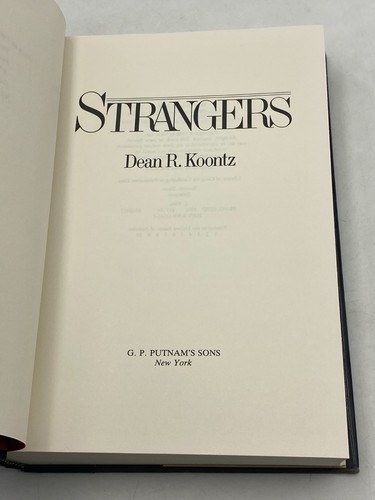 Strangers by Dean Koontz First Edition 1st Printing 1986 Hardcover Dust Jacket. - Picture 7 of 23