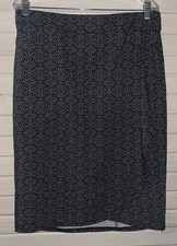 RipSkirt Hawaii Sz LARGE Black Pearl Batik Print Length 3 Wrap Skirt EUC