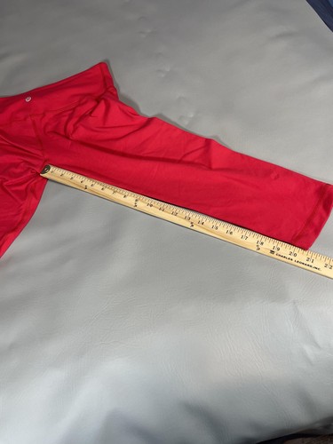 Lululemon Pants Womens 8 Red Crop Capri Yoga Athletic Activewear Leggings Gym - Picture 4 of 8