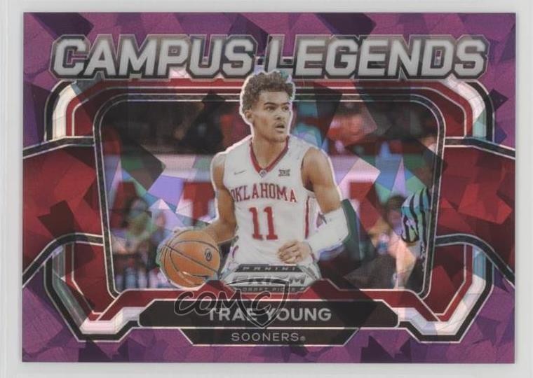 2024 Panini Prizm Draft Picks Campus Legends Purple Ice 12/149 Trae Young #7