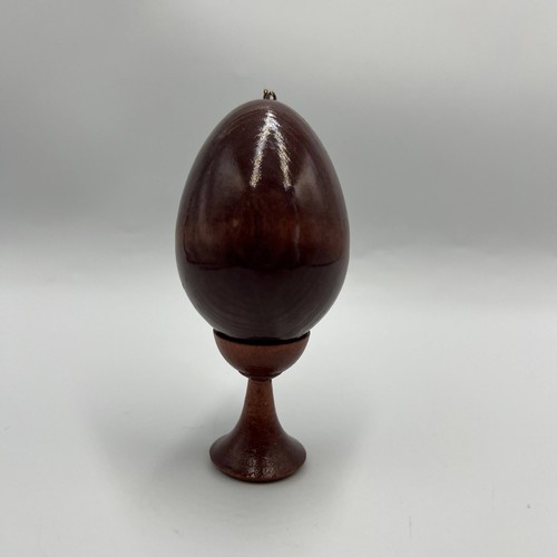 Icono de huevo cristiano de madera pintado a mano de colección arte religioso Virgen María y Jesús - Imagen 7 de 9