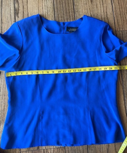 Vintage Classiques For Nordstrom Short Sleeves Back Button Down Blouse Size XL - Picture 4 of 6