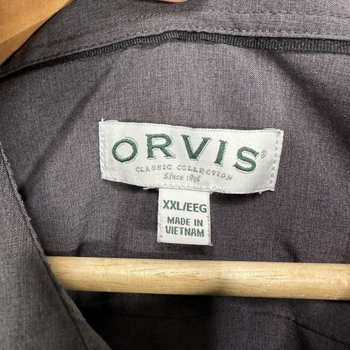 Camisa técnica Orvis gris oscuro manga corta para hombre camisa abotonada pesca caminata talla XXL - Imagen 4 de 8