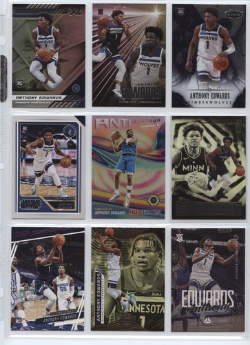 ANTHONY EDWARDS BAsKETBALL - 48 VERSCHIEDENE KARTEN, REGULAR & ROOKIE KARTEN, SIEHE SCANS - Bild 5 von 12